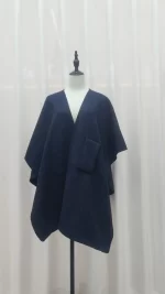 Fur Collar Fur Ball Knitted Cardigan Cape And Shawl - Image 23