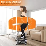 Fitness Step Machine, Mini Step Machine With Resistance Band, Home Fitness Equipment With 330.7LBS Load-bearing Capacity, Hydraulic Fitness Step Machine With LCD Display Screen - Image 2