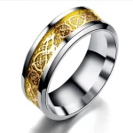 Stainless steel dragon pattern ring - Image 2