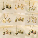 Stainless Steel Necklace Earrings Women's Jewelry Suit - Image 13