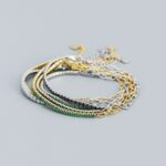 Classic Round-Cut 925 Sterling Silver CZ Gemstone Tennis Bracelet - Image 3