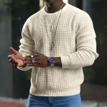 Long Sleeve Crew Neck Casual Men's Loose - Image 8