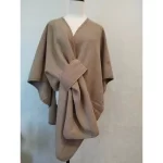 Fur Collar Fur Ball Knitted Cardigan Cape And Shawl - Image 17