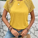 Women's Casual Elegant T-shirt With Formal Texture
