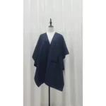 Fur Collar Fur Ball Knitted Cardigan Cape And Shawl - Image 6