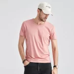 Modal Short Sleeve Men's T-Shirt Summer Slim and Quick-Drying - Image 4