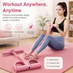 6-Tube Pedal Puller Resistance Rope, Foot Pedal Resistance Band, Yoga Elastic Exercise Bands, Stretching Slimming Training, Strength Exercise, Resistance Workout, Elast Compreh - Image 2