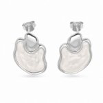Irregularly Shaped Colored Enamel 925 Silver Earrings - Image 5