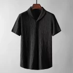Leisure Suit Summer Loose Short Sleeve Top And Drawstring Trousers Fashion Mens Clothing - Image 5