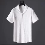 Leisure Suit Summer Loose Short Sleeve Top And Drawstring Trousers Fashion Mens Clothing - Image 6