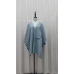 Fur Collar Fur Ball Knitted Cardigan Cape And Shawl - Image 4