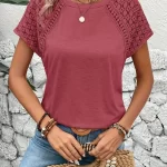 Women's Casual Elegant T-shirt With Formal Texture - Image 2